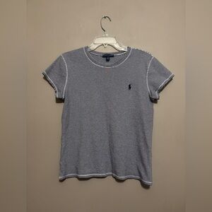 Ralph Lauren Women’s Striped Cotton Crew Short Sleeve Tee Top Size XL